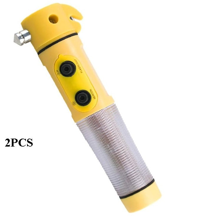 Red&Yellow Multi-functional Car Safety Hammer With Flashlight