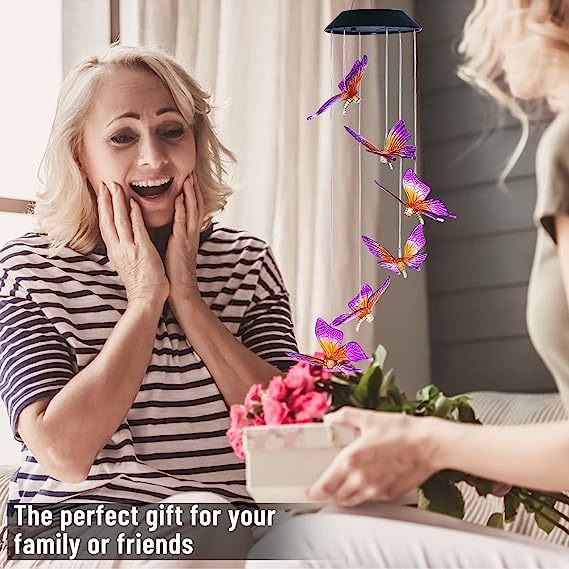 Solar Butterfly Wind Chime Light