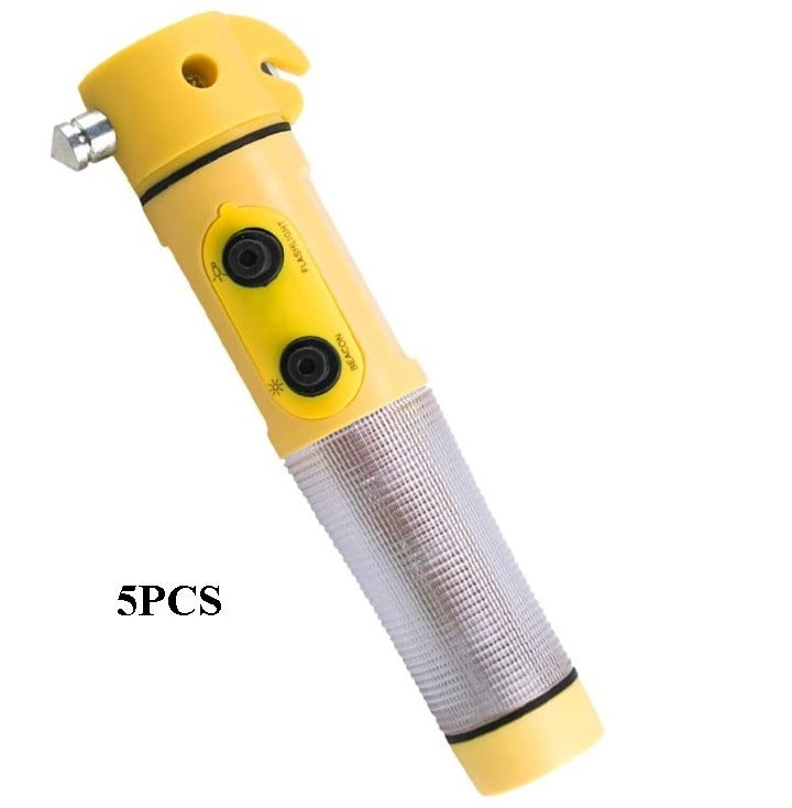 Red&Yellow Multi-functional Car Safety Hammer With Flashlight