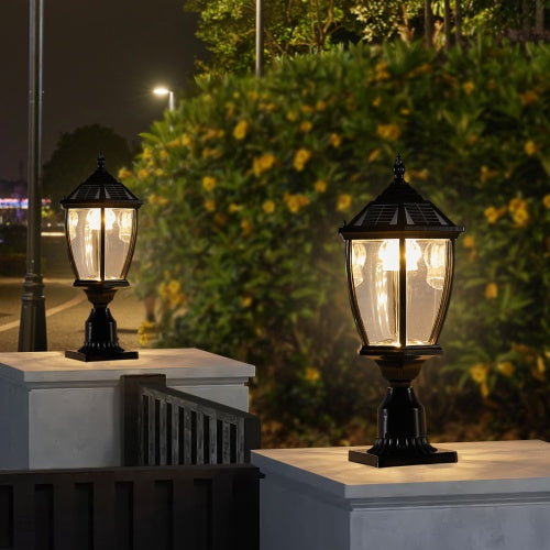 Solar Pillar Headlights With Dimmable LEDs - 2 Packs Unavailable Platforms- Temu